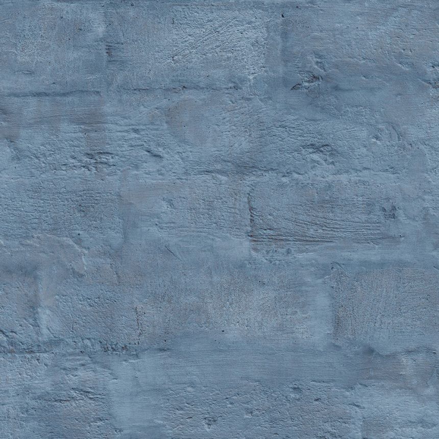 Vlies kék mosható tapéta téglamintás M53001, Loft, Ugépa