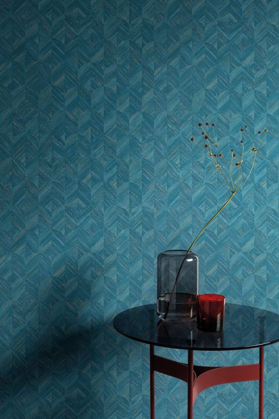 Geometrikus kék vlies tapéta MU3206 Muse, Grandeco
