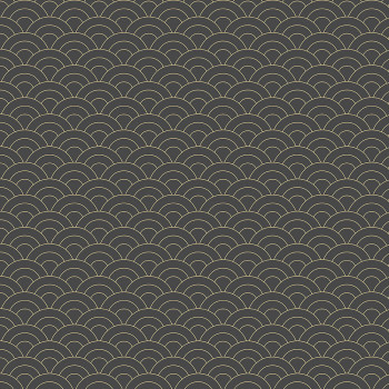 Fekete-arany vlies tapéta, íves mintával 6506-4, Batabasta, ICH Wallcoverings