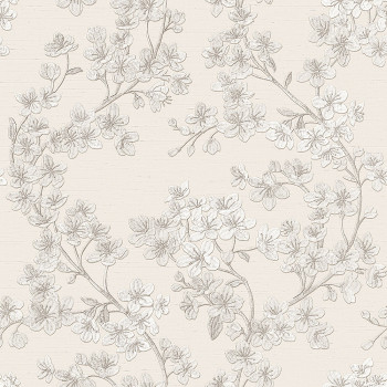 Luxus krém vlies tapéta virágok GR322201, Grace, Design ID