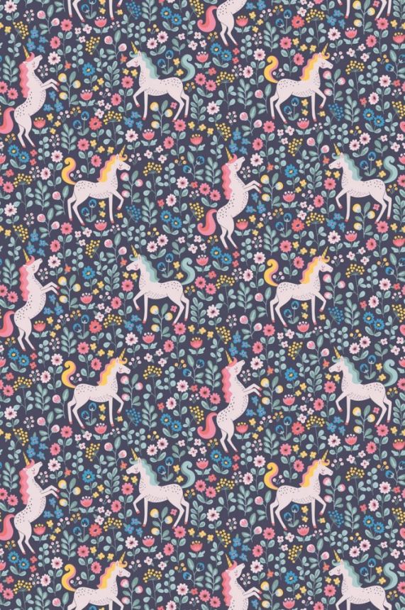 Children's mural non-woven wallpaper 399110, Unicorns, 186 x 280 cm, Mini Me, Eijffinger