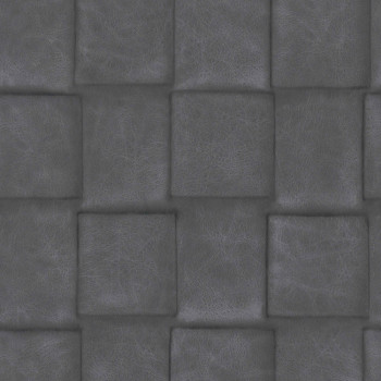 Fekete, vlies 3D tapéta, bőrutánzat 221112, Rivi?ra Maison 3, BN Walls