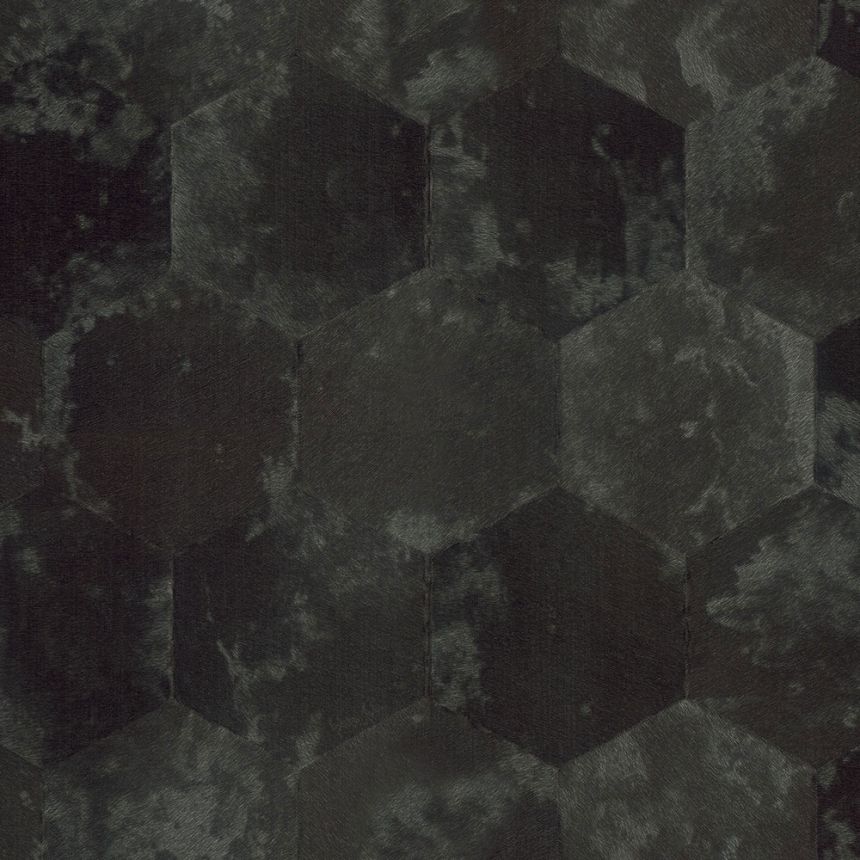 Fekete geometrikus vlies tapéta vinil felülettel Z80001 Philipp Plein, Zambaiti Parati
